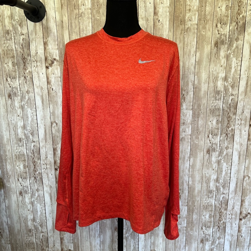 Nike Red Long Sleeve Dri‎ Fit Women's Tee